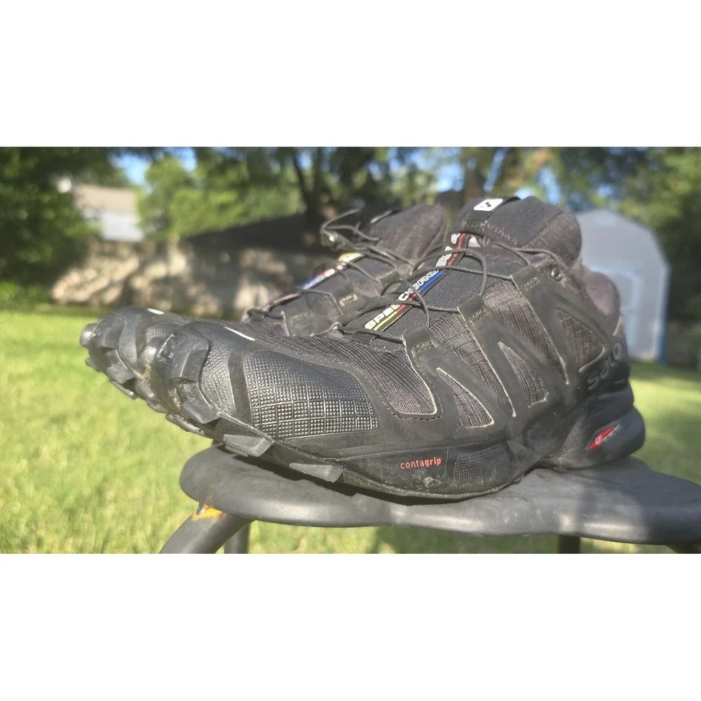 Salomon Speedcross 4 Men Black Trail Running Shoes Hiking Sneakers
